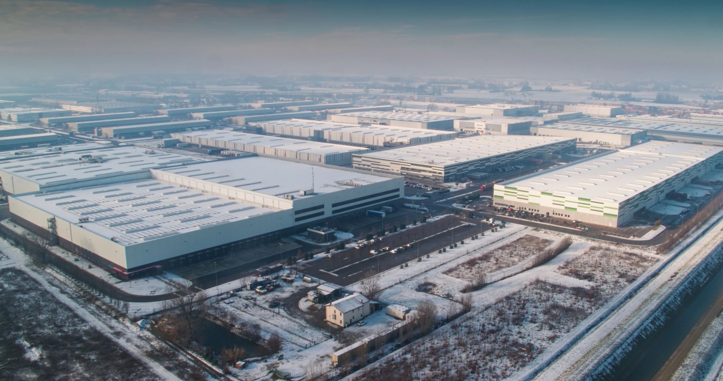 Industrial logistics hub supporting project sourcing and delivery coordination